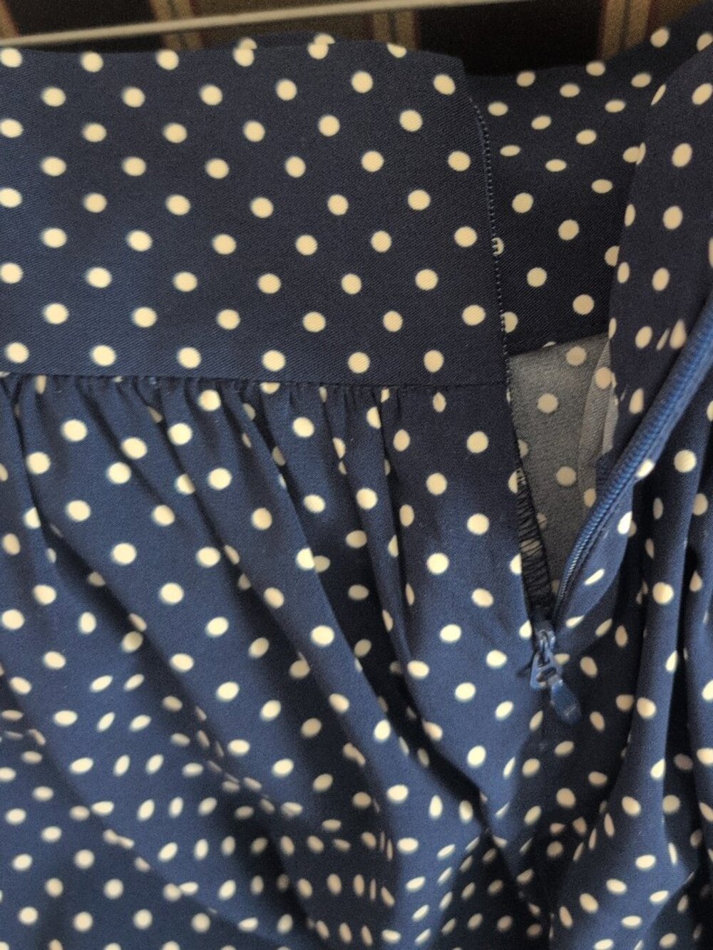Eva Mendes New York Company High Waist Wide Leg Pants Polka Dot Pattern Sz M - Picture 6 of 7
